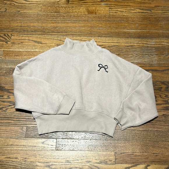 wild fable Sweaters - Oversized slight Crop Bow Sweater